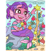 (v1.0) 'Mermaid Dressing Up a Christmas Tree' by Sachin Sachdeva, Diamond Painting Canvas Kit (037)