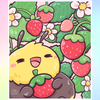 'Strawberry Cute' by CuteButWeird, Diamond Painting Canvas Kit (133)