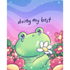 'Doing My Best' by CuteButWeird, Diamond Painting Canvas Kit (066)