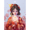 'Red Wedding Dress' by Michelle Xia, Diamond Painting Canvas Kit (031)