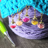 'Glass Confetti Balls' Stitch Marker Charms SET