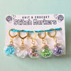 'Glass Confetti Balls' Stitch Marker Charms SET