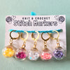 'Glass Confetti Balls' Stitch Marker Charms SET
