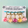 'Glass Confetti Balls' Stitch Marker Charms SET