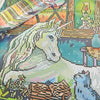 'Imagine Unicorns' by Kat Fedora, Diamond Painting Canvas Kit (094)