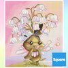 'Blooming Happy' by Karii Creates, Diamond Painting Canvas Kit (123)
