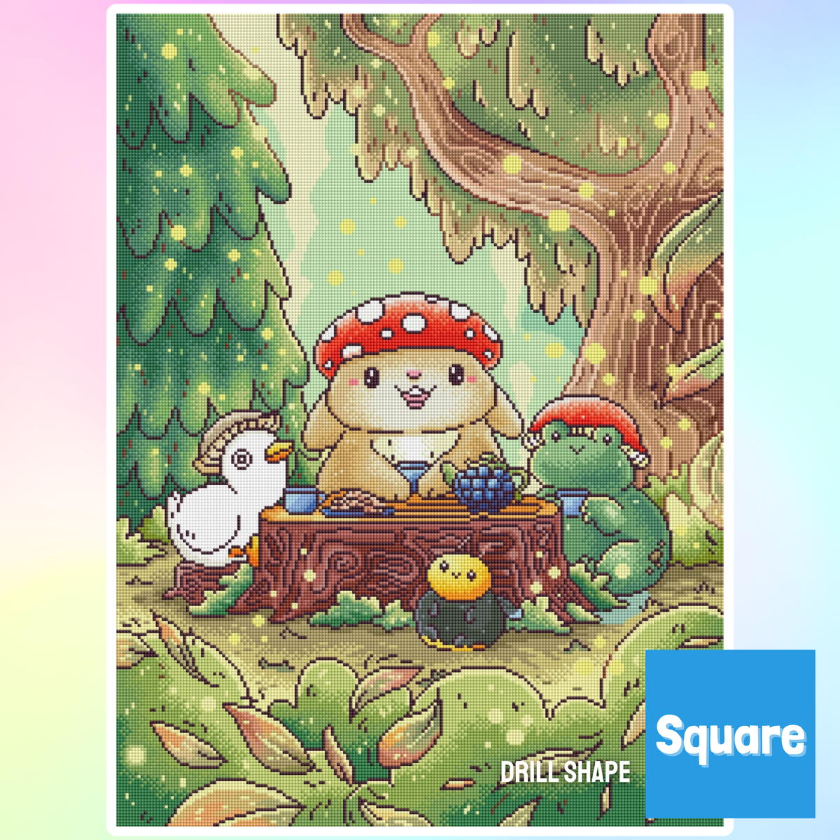 Forest Friends' by CuteButWeird, Diamond Painting Canvas Kit (114