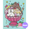 'Unicorn Dessert Dreams' by Sachin Sachdeva, Diamond Painting Canvas Kit (072)