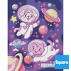 'Space Pets' by Jessica Maltezo, Diamond Painting Canvas Kit (99)
