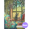 'Keeping Watch' by Kat Fedora, Diamond Painting Canvas Kit (091)
