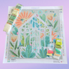 'Blooming Greenhouse' by Shari Borba, Diamond Painting Canvas Kit (098)