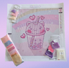 'Boba Kitty' by Jessica Maltezo, Diamond Painting Canvas Kit (016)