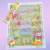 'Piggy's Farm' by CuteButWeird, Diamond Painting Canvas Kit (70)