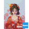 'Red Wedding Dress' by Michelle Xia, Diamond Painting Canvas Kit (031)