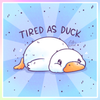 'Tired as Duck' by CuteButWeird, Diamond Painting Canvas Kit (115)