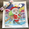 (v1.0) 'Santa Delivering Gifts' by Sachin Sachdeva, Diamond Painting Canvas Kit (038)
