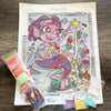 (v1.0) 'Mermaid Dressing Up a Christmas Tree' by Sachin Sachdeva, Diamond Painting Canvas Kit (037)