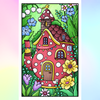 'Fairy Polka Cottage' by Sachin Sachdeva, Diamond Painting Canvas Kit (146)