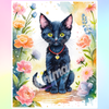 'Meadow Cat' by Terra Nord, Diamond Painting Canvas Kit (136)