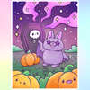 'Bat's Night Off' by CuteButWeird, Diamond Painting Canvas Kit (131)