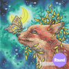 'Bringing the Moon' by Kat Fedora, Diamond Painting Canvas Kit (093)