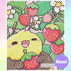 'Strawberry Cute' by CuteButWeird, Diamond Painting Canvas Kit (133)