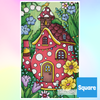 'Fairy Polka Cottage' by Sachin Sachdeva, Diamond Painting Canvas Kit (146)