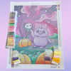 'Bat's Night Off' by CuteButWeird, Diamond Painting Canvas Kit (131)